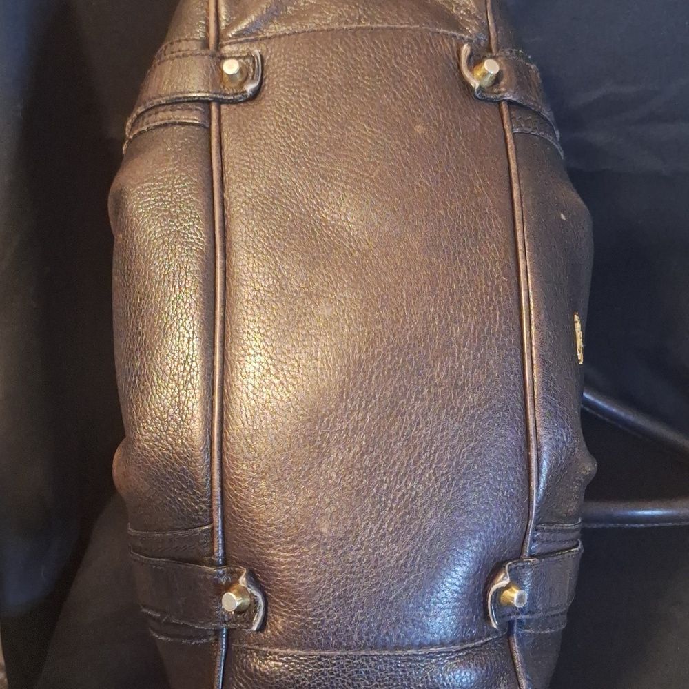 Burberry vintage brown leather satchel handbag - Picture 5 of 10